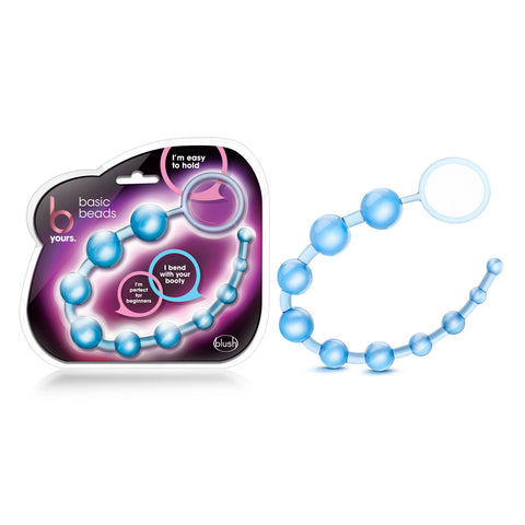 B Yours Basic Beads - 12" Beginner's Anal Toy - 1" Max Width