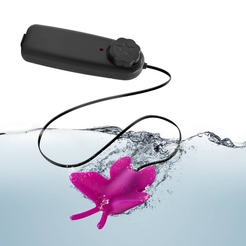 Luxe - Butterfly Teaser Silicone Vibrator - Fuchsia