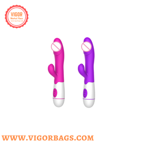 Rabbit ear ticking dildo & Silicone Rabbit Vibrator G Spot 1