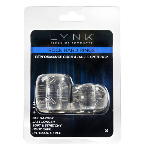 Clear TPR Cock Ring + Ball Stretcher Male Sex Toy