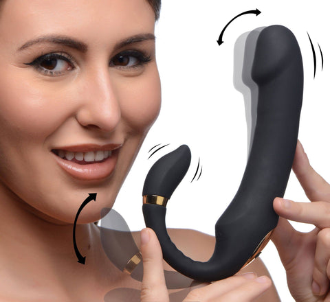 10X Pleasure Pose Come Hither Silicone Vibrator with Poseabl