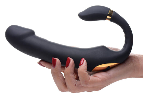 10X Pleasure Pose Come Hither Silicone Vibrator with Poseabl
