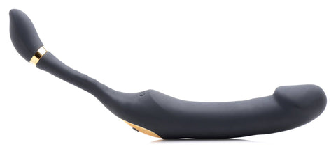 10X Pleasure Pose Come Hither Silicone Vibrator with Poseabl