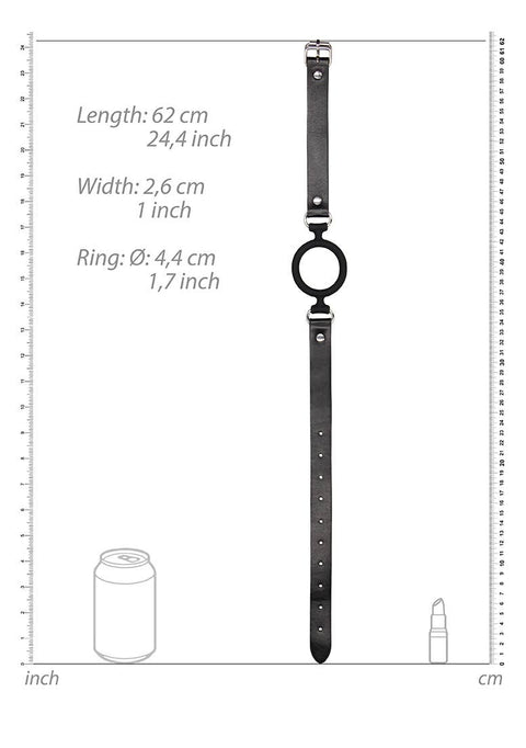 Silicone Ring Gag - With Adjustable Bonded Leather Straps