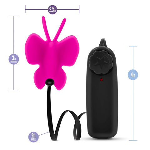 Luxe - Butterfly Teaser Silicone Vibrator - Fuchsia