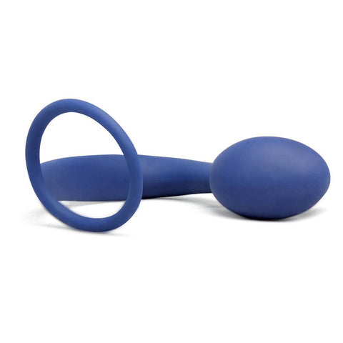 Plugged Silicone Cock Ring Prostate Massager