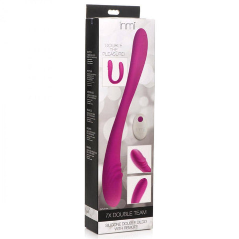 7X Double Team Silicone Double Dildo w/ Remote