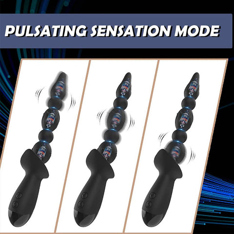Sex toys silicone anal plug pull beads strong shock electric