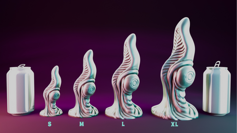 Squiddong - Multi-Color Silicone Dildo, Medium Firmness