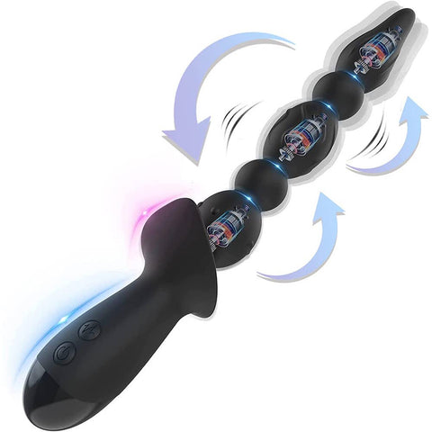Sex toys silicone anal plug pull beads strong shock electric