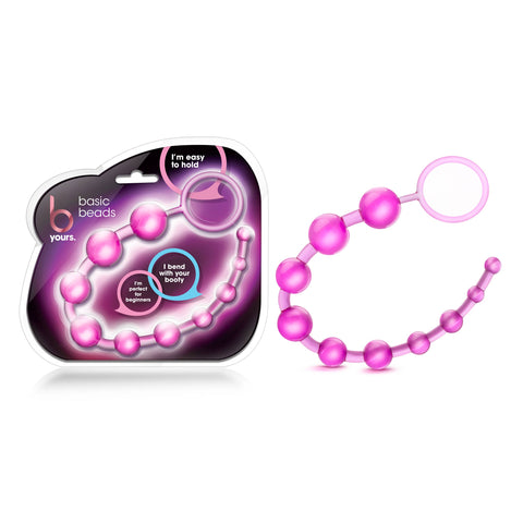 B Yours Basic Beads - 12" Beginner's Anal Toy - 1" Max Width