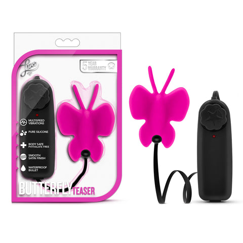 Luxe - Butterfly Teaser Silicone Vibrator - Fuchsia